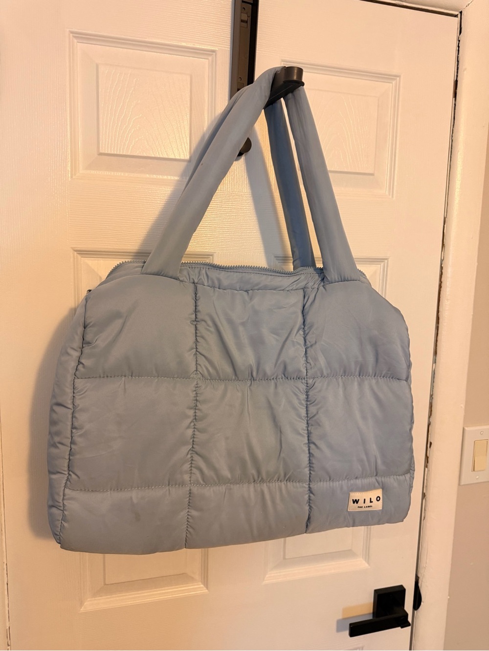WILO Pale Blue Quilted Tote Bag